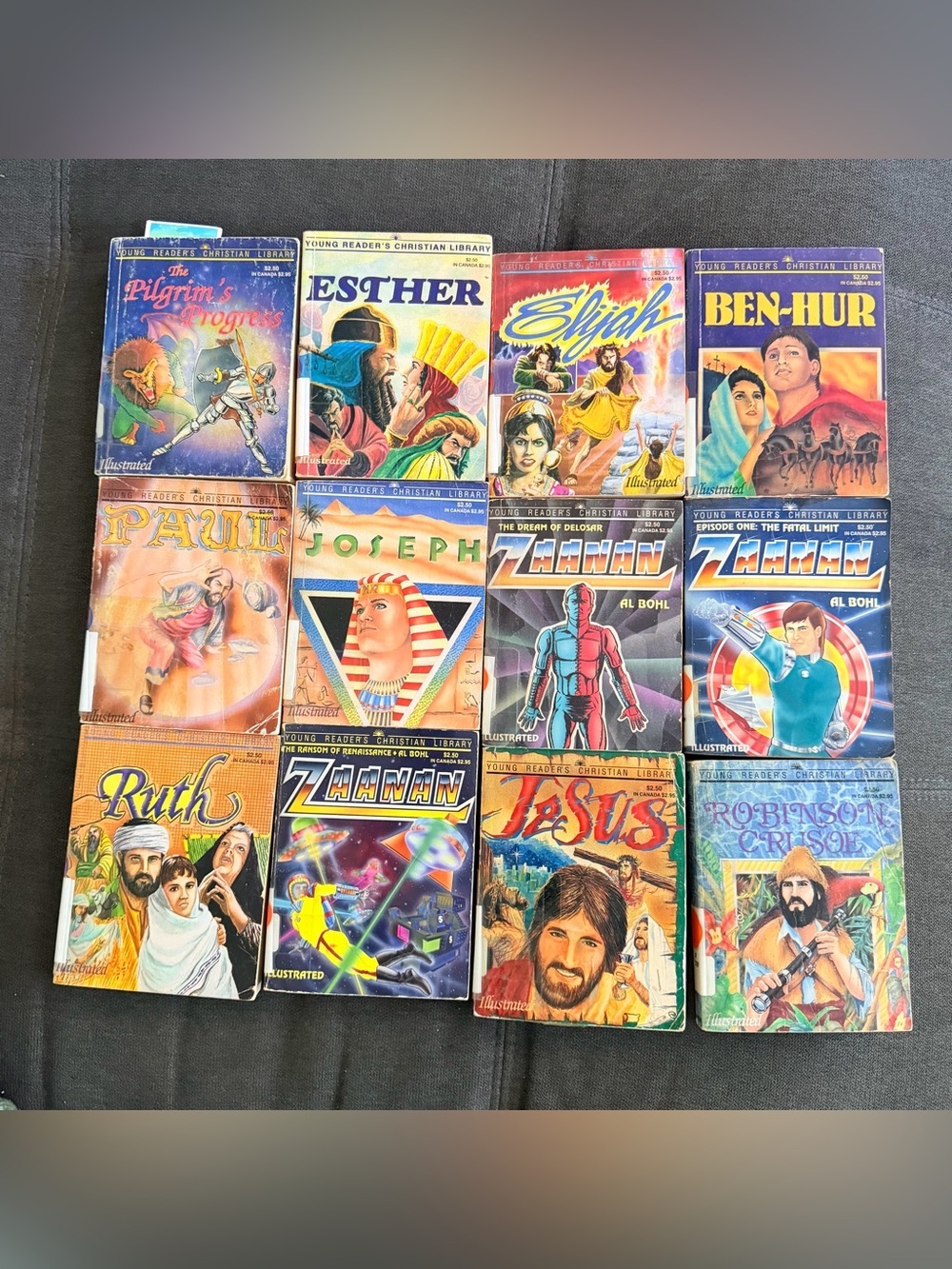 Vintage Young Reader Christian Library Illustrated Book Lot - Multicolor Covers